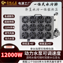 巨龙风暴一体式水冷排 可调速12000W大功率散热器水排风油水冷电