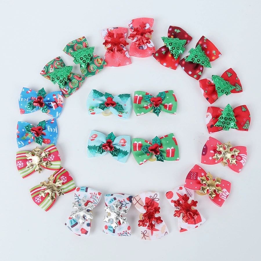 Резинка для домашних животных голова цветок рождественские принадлежности аксессуары для собак лук плюс аксессуары Тедди Йоркшир Мальтийский