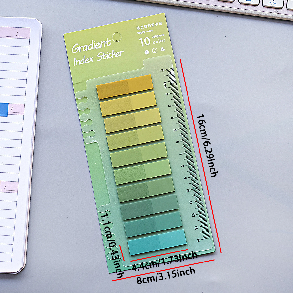 Venta al por mayor transfronteriza Xiyin Morandi Color Pet Post-it Pegatinas de índice transparente Pegatinas de notas adhesivas