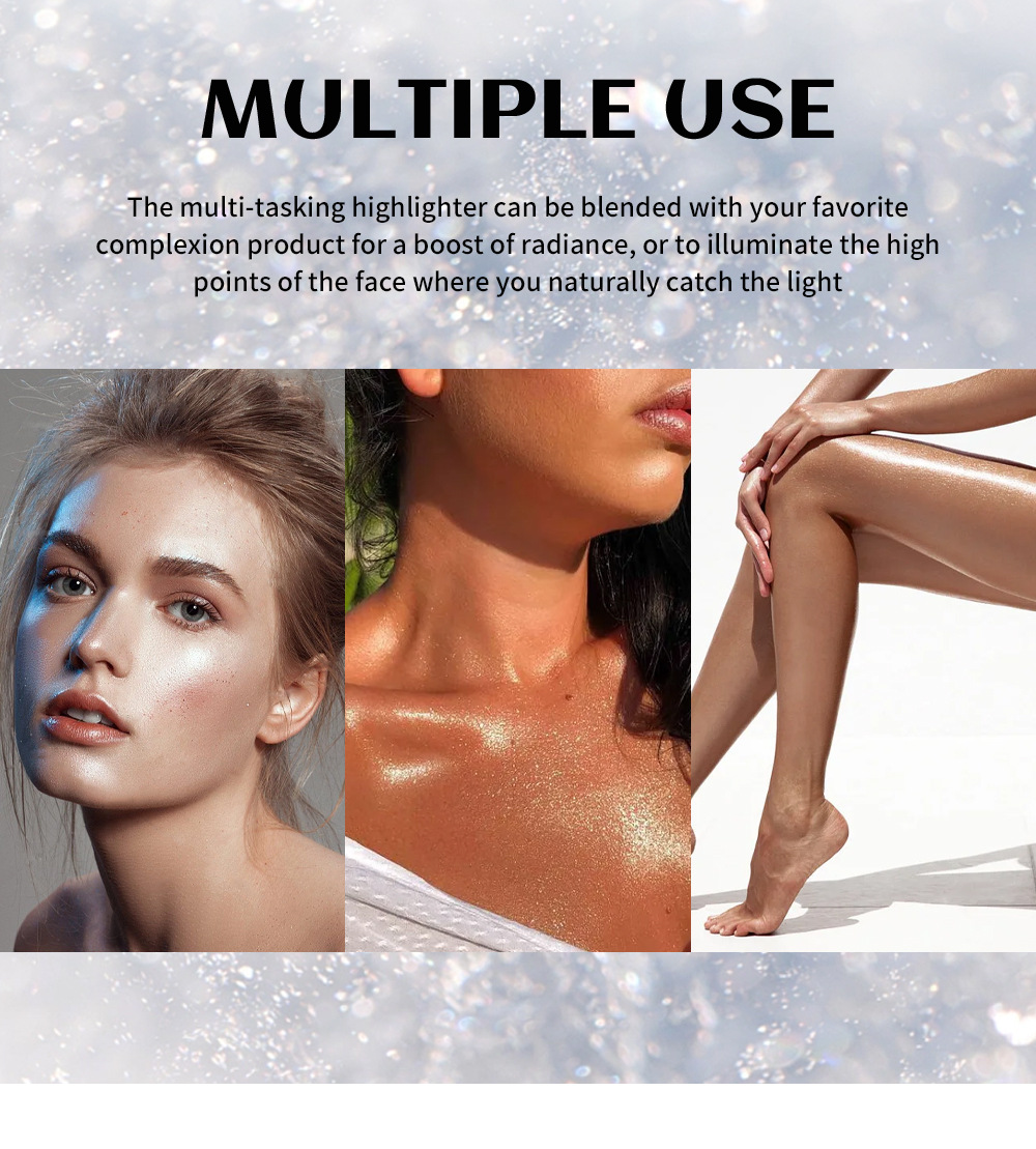 Wholesale of cross-border makeup facial contouring, brightening and highlighter, long-lasting waterproof and sweat-proof, natural body highlighter spray undefined