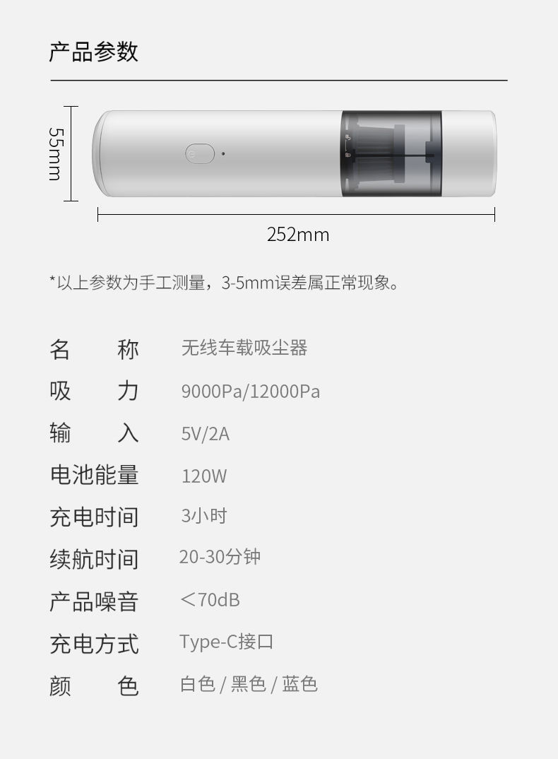 Car Home Dual-purpose Vacuum Cleaner Wireless Charging Car High Power Super Suction Car Indoor Mini Small