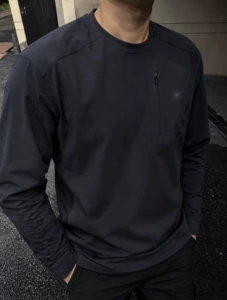 [Качество счетчика] Niaojia RHO LT CREW NECK легкая круглая шея с длинными рукавами 2026 осень и зима новая футболка