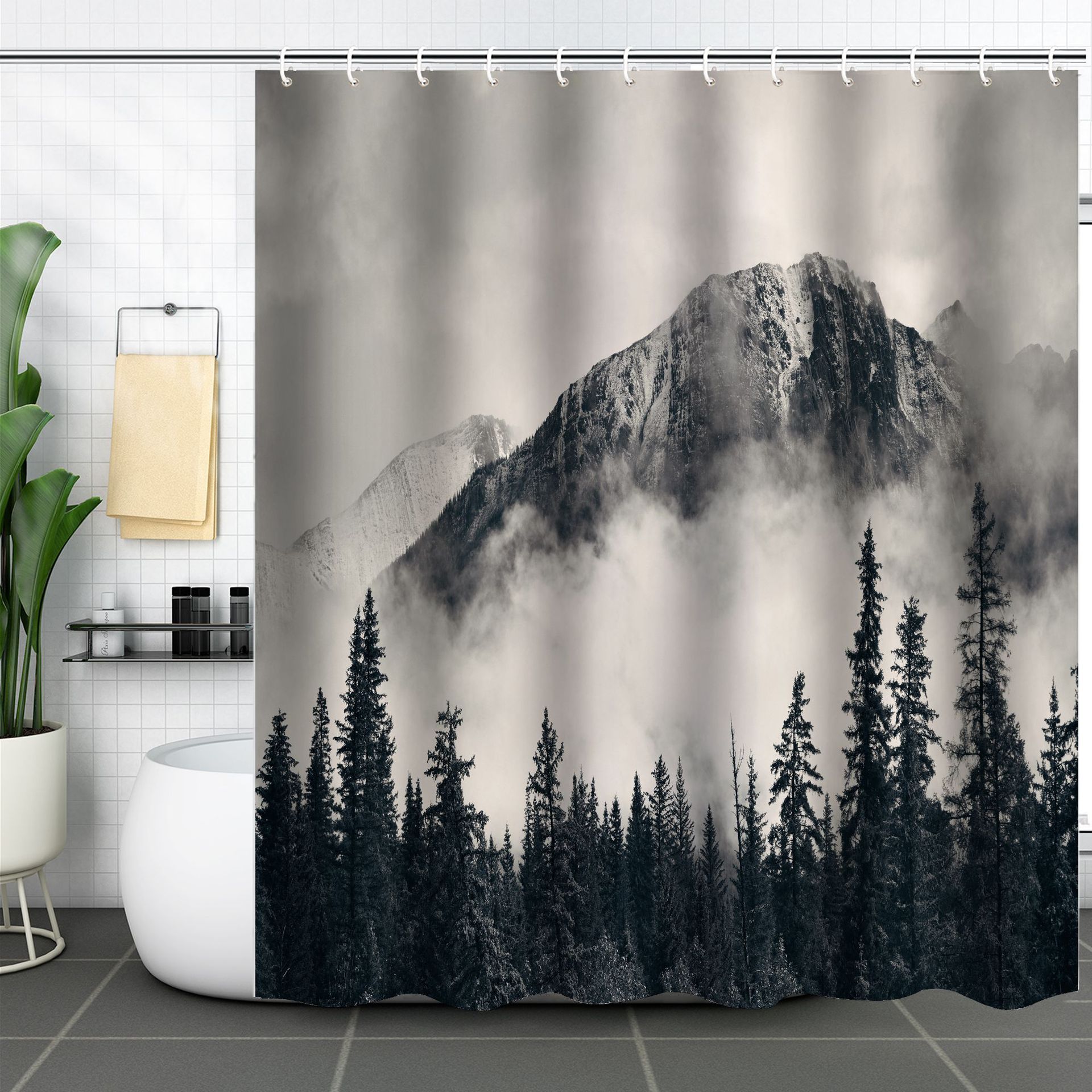 Waterproof curtain, 3D digital printing service, polyester