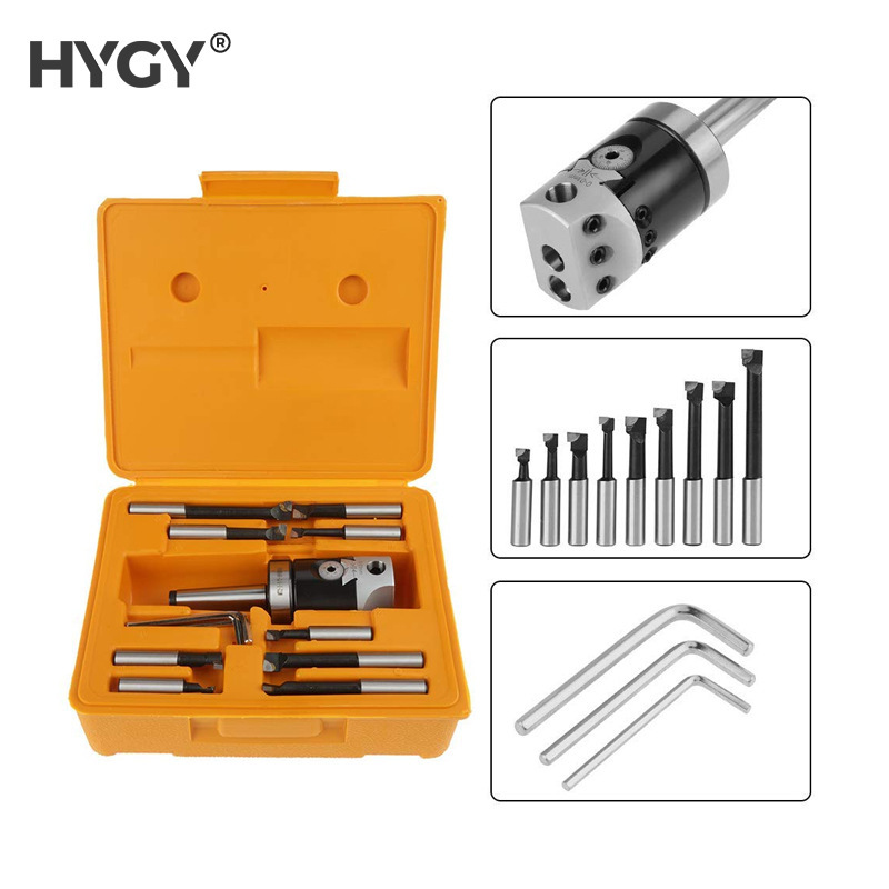 2寸镗头套装F1-50mm MT2-F1-12mm镗刀杆镗刀柄粗镗组合套装跨境