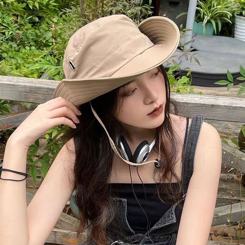 登山帽女渔夫帽牛仔夏季防晒钓鱼徒步户外帽子露营遮阳西部遮阳帽