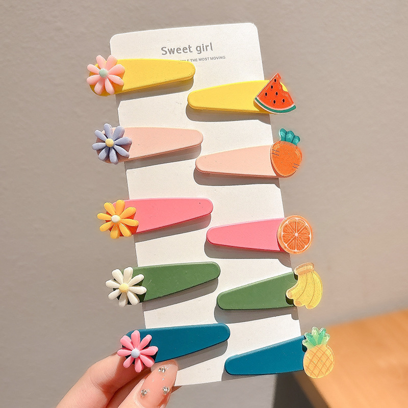 Caricatura curry clip para el cabello lateral de las mujeres clip para el cabello niños lindos clip para el cabello al por mayor