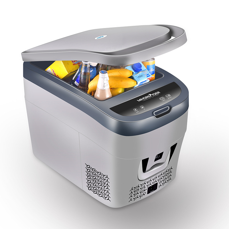 Nuevo 23l/32l portátil coche compresor refrigeración refrigerador coche hogar doble uso pequeño refrigerador congelado al aire