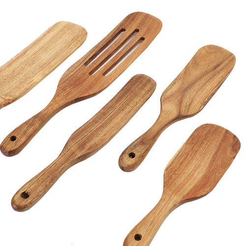 Amazon cross-border cooking spatula 5-piece set pizza snack salad mixing cooking spatula teak spatula set