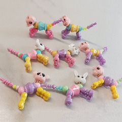 魔法の子供のねじれのビーストガールズのブレスレットの益智ねじれの変形の手作りの動物のネックレスDIYビーズのおもちゃ
