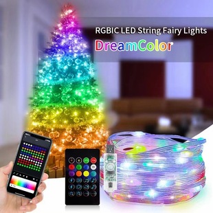 Cross-border e-commerce new USB Bluetooth APP magic color leather string Intelligent Point Control outdoor waterproof color string