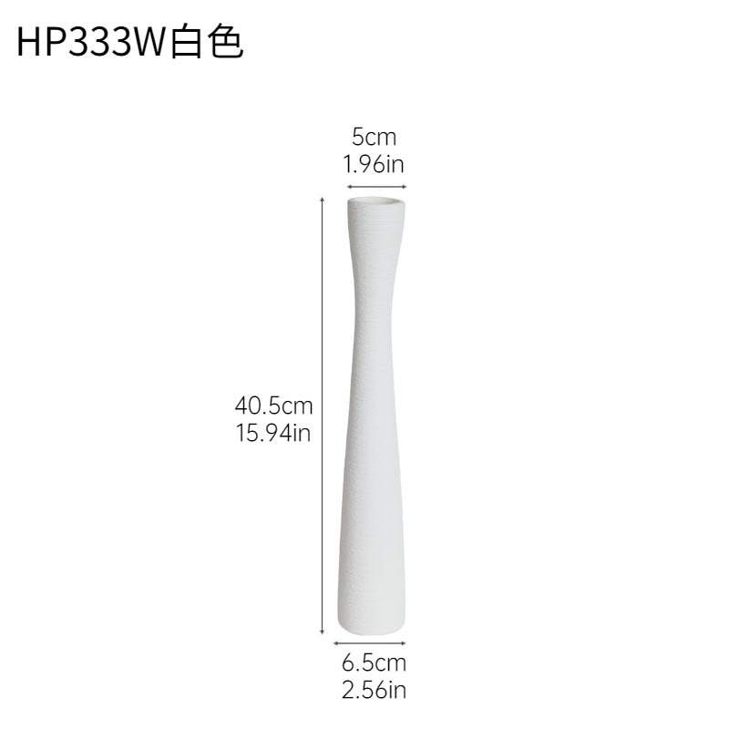 Vaso de cerámica simple y delgada larga larga rama larga flor grande arreglador de flores gabinete de televisión gabinete de entrada decoración doméstica