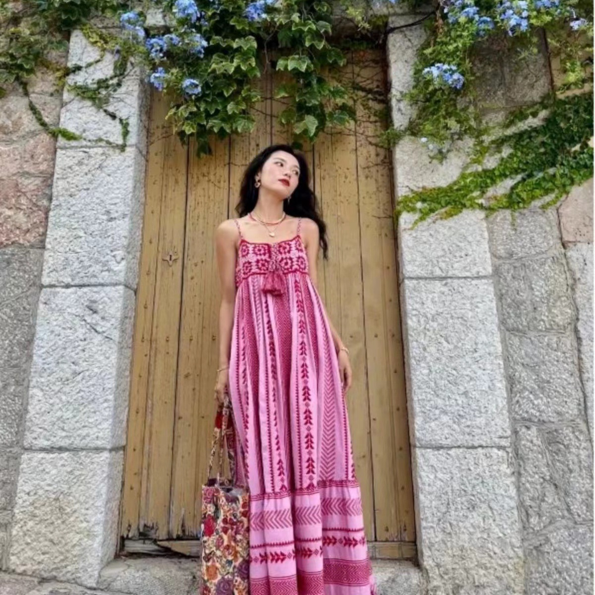 Summer retro dress with bow