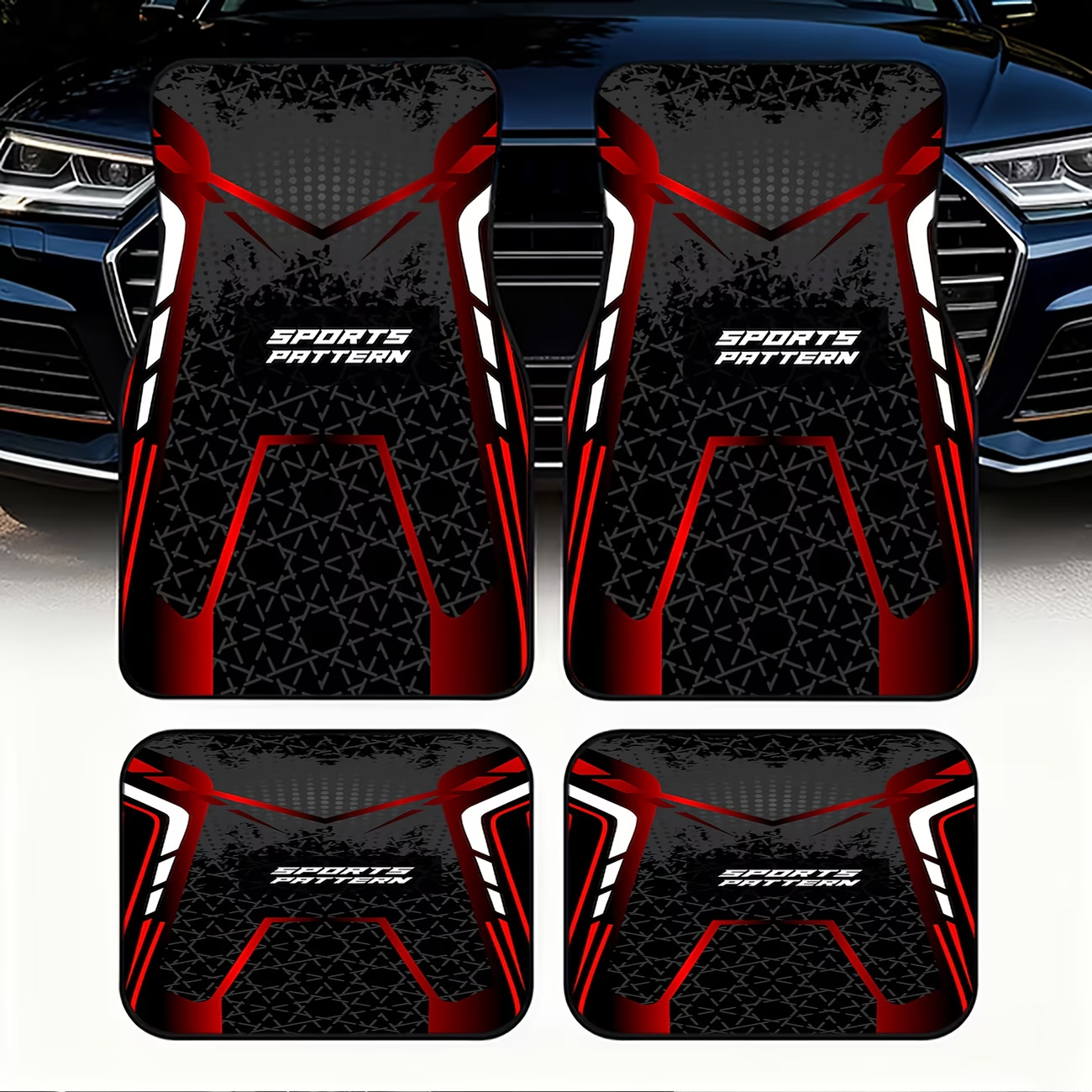 Simple design car floor mats, cross-border car interior dust-proof mats, four-piece set, wear-resistant, easy to clean, universal floor mats