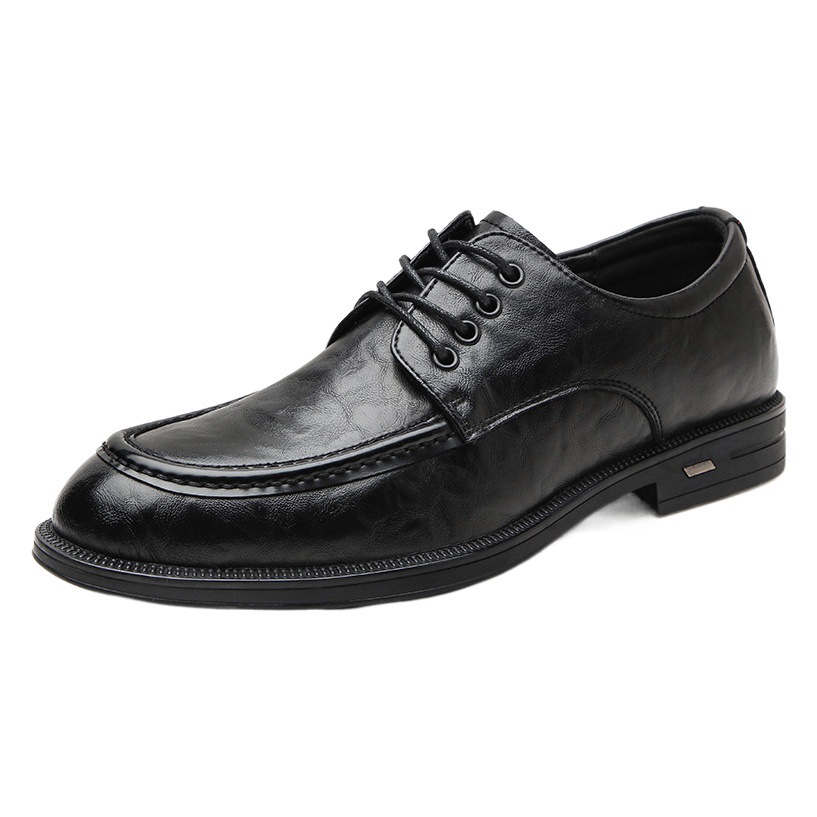 Primavera nuevos zapatos de cuero de negocios de los hombres zapatos de cuero genuino de los hombres transpirables casuales ropa formal papá zapatos de los hombres solos zapatos al por mayor