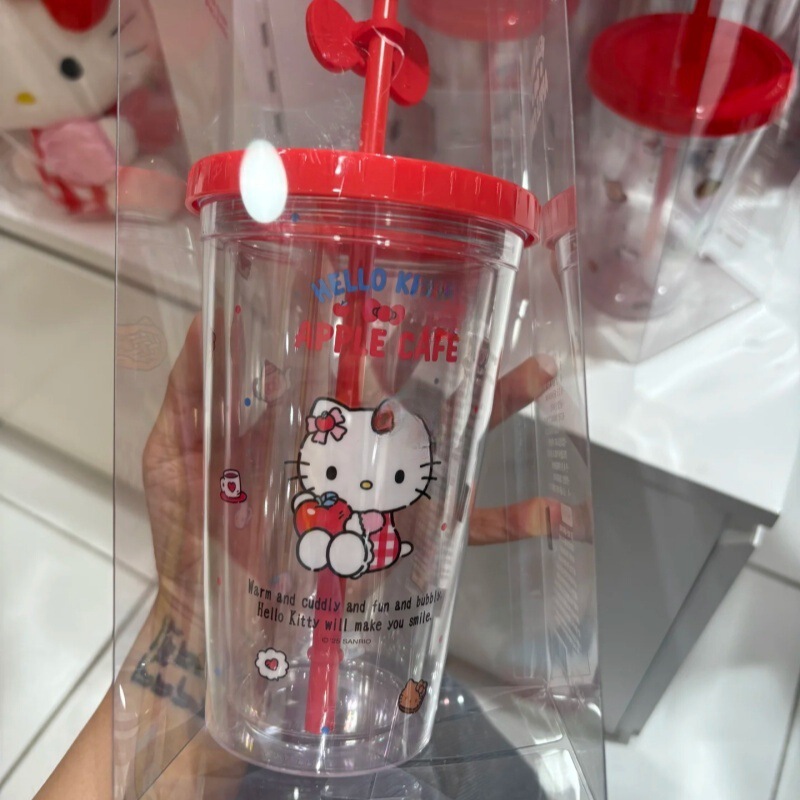 漫画限定シリーズ韓国漫画 KT シンプルな二重層断熱カップ高価値コーヒーカップポータブルストローカップ|undefined