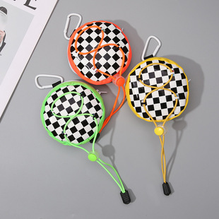 Checkerboard Lanyard Coin Purse Mini Fashion Headset Storage Bag Key Pendant Coin Bag Hip Hop Bag Universal