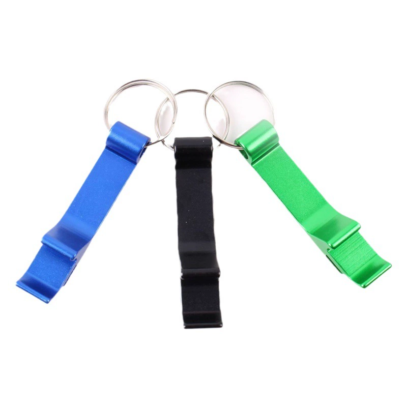 Креативная открывалка для бутылок из алюминиевого сплава, разноцветная открывалка для пива, многофункциональный брелок для ключей, подарок, кольцо для ключей
