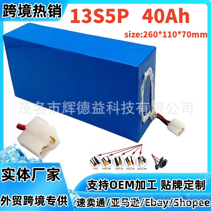 48V 13S5P 18650 Lithium Battery Pack with Built-In Bms for Electric Scooters and Electric Vehicles