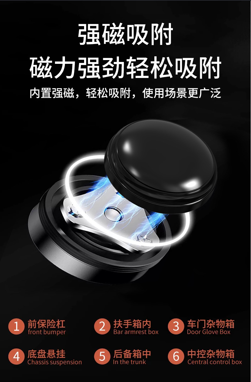 Magnetic Vehicle Anti-Theft Tracking Locator Bluetooth Gps Locator Portable Locator for Cars, Motorcycles and Electric Vehicles