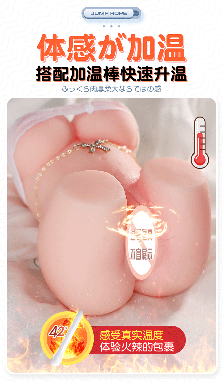 Jiuai Miaomiao Half-Body TPE Male Masturbator with Insertable Textured Channel — detail image 15