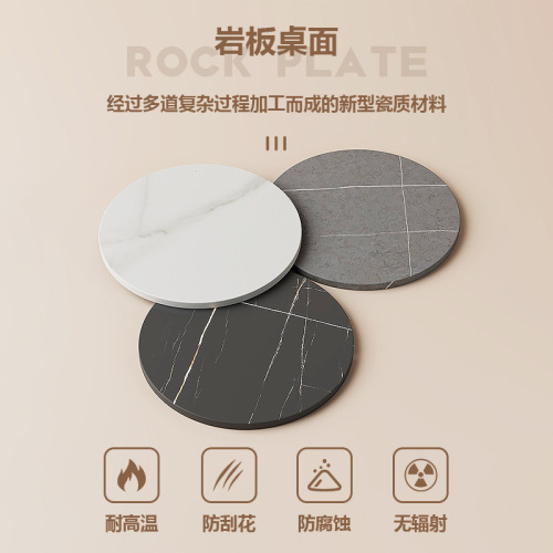 Creative slate small round table living room sofa side table balcony small round table bedside table small coffee table simple metal corner table