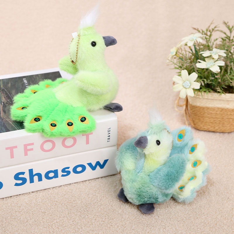 Cute Peacock Plush Pendant Keychain Animal Doll Stuffed Toy Girl's Bag Decoration Doll Wholesale Cute Peacock Plush Pendant Keychain Animal Doll Stuffed Toy Girl's Bag Decoration Doll Wholesale