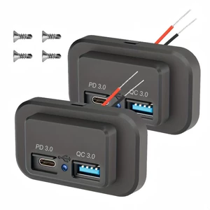 Yeni çoxfunksiyalı PD+QC3.0 avtomobil və avtobus USB şarj cihazı, telefonlar üçün