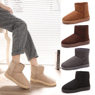 Snow Boots Women's Short 2023 New Winter Snow Cotton Shoes Fleece-Lined Thickeneded Bread Shoes Korean Style Warm Women's Boots