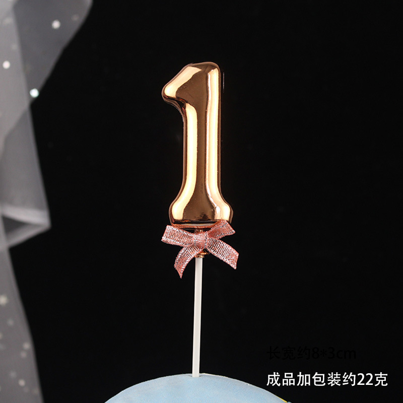Decoración digital para pasteles 0-9, 3D oro/rosa, inserto para cumpleaños – Mayorista de Yiwu image 38