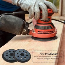 厂家批发5寸8孔气动打磨机托盘电动抛光机底盘打磨盘自砂纸机粘盘