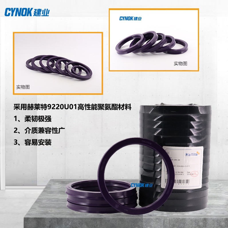 Hallite赫莱特H610 75*88*10/11活塞拉杆封液压油缸注塑机油封