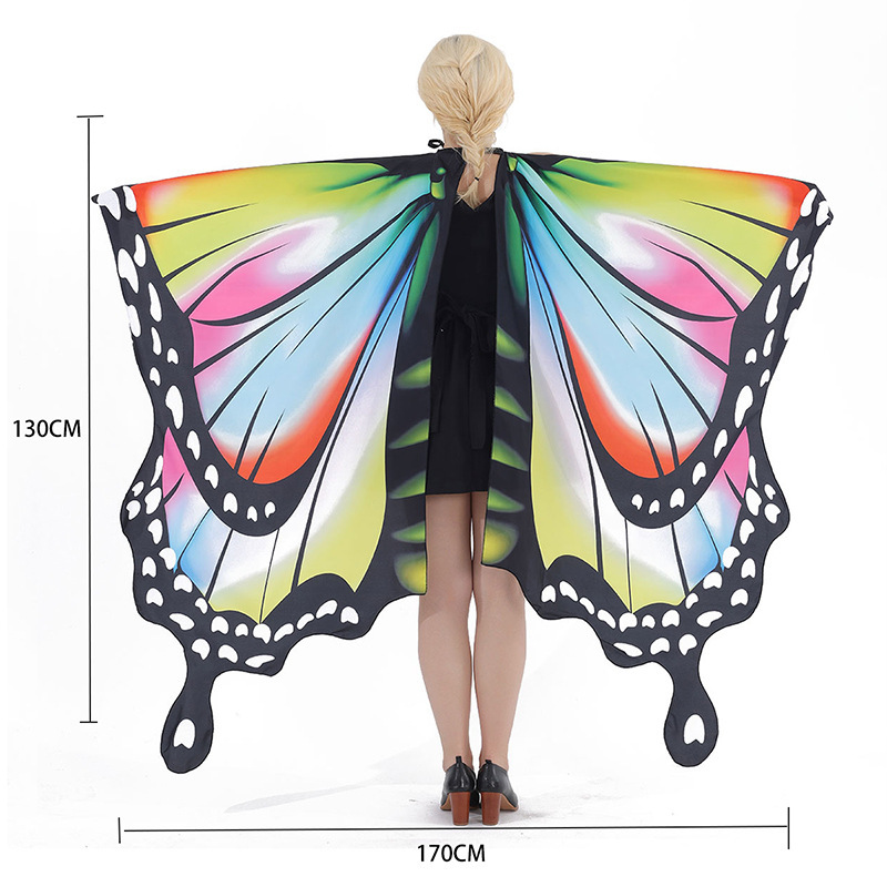 Capas de mariposa comercio exterior transfronterizo capas de mariposa Halloween decoración de danza colorida alas de mariposa al por mayor