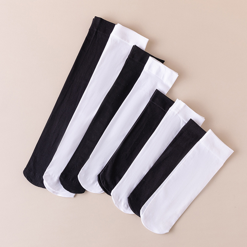 Jk Socks Women's Summer Easiest for Match Velvet Calf Socks Black Over-The-Knee Long Thigh Stockings White Mid-Tube Socks Jk Socks Women's Summer Easiest for Match Velvet Calf Socks Black Over-The-Knee Long Thigh Stockings White Mid-Tube Socks