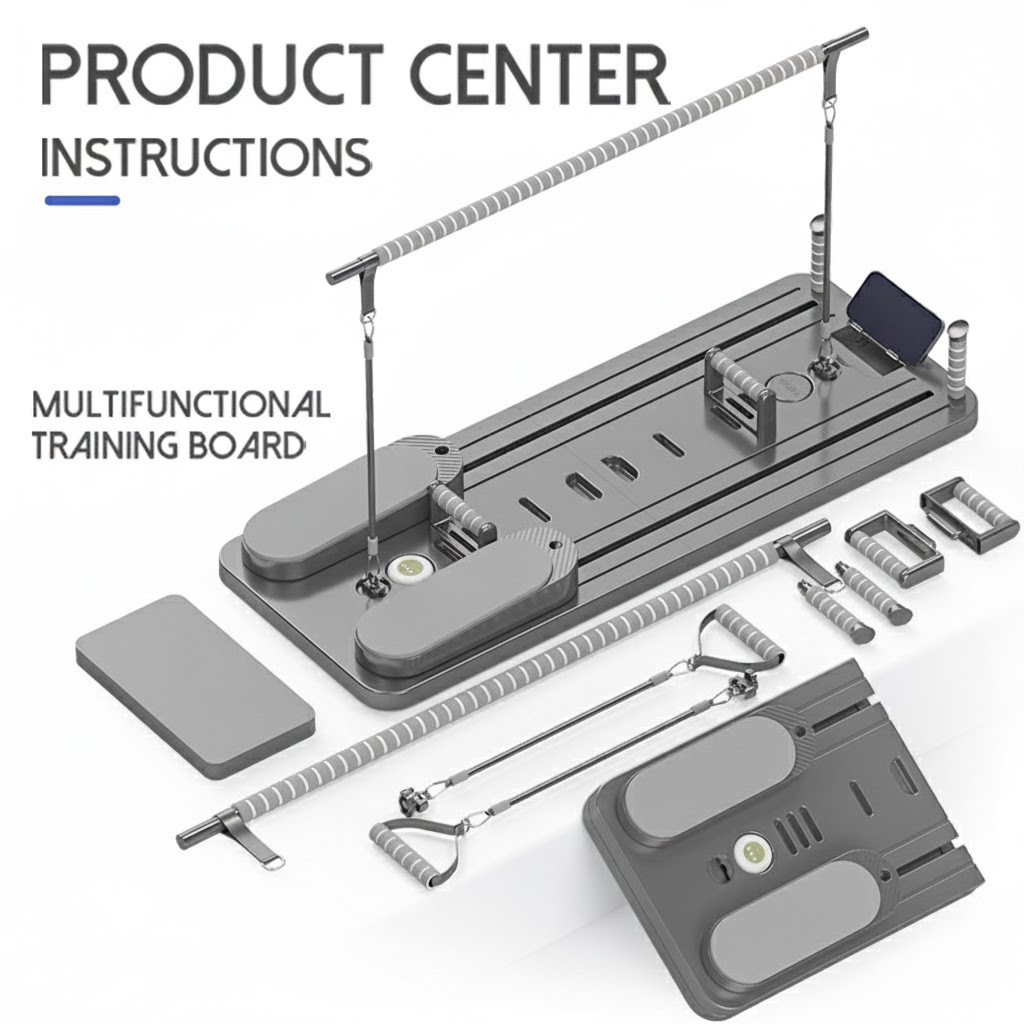 Multifuncional abdominal-building board 4 - in - 1 fitness board plegable Pilates abdominal-building board chest exercise board support