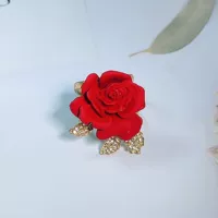 Новый корейский сплав с бриллиантами, пряжка для шарфа, элегантная роза, модный костюм, украшение, рождественский подарок, корсаж
