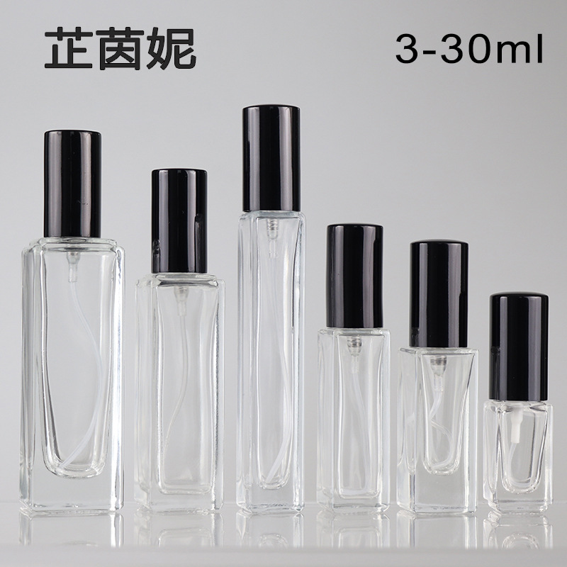 3ml5ml8ml10ml20ml30ml厚底透明方形香水喷雾瓶 试用装小样分装瓶