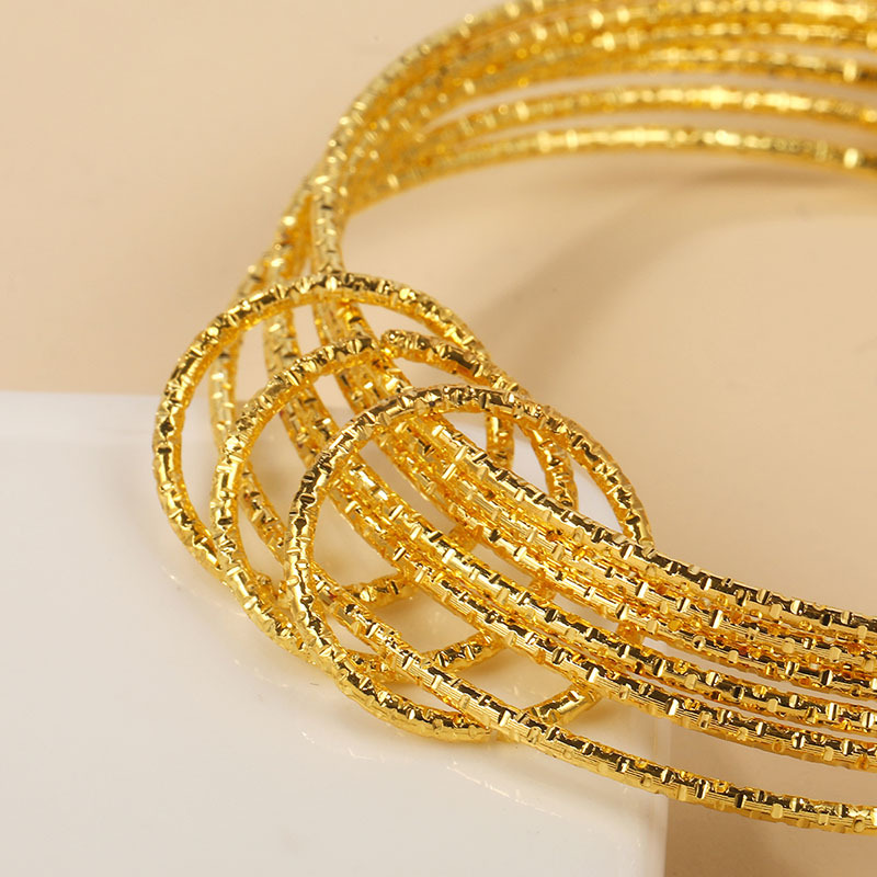 Simple Style Geometric Alloy Plating Womenu0027S Bangle