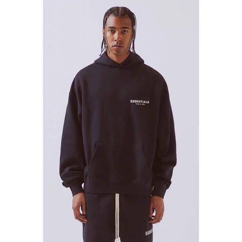 Fear of God Essentials High Street Style Small Logo Simple Versatile Unisex Fog Hooded Sweatshirt
