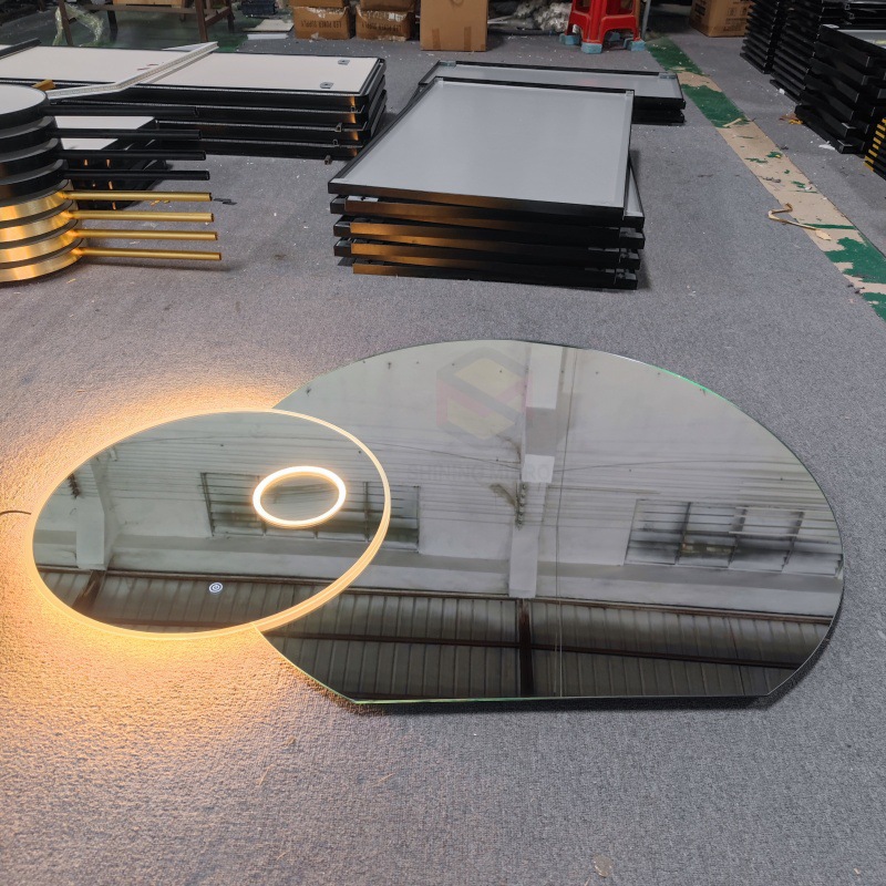 Modern Style Light Mirror Led Bathroom Mirror Bathroom Wall-Mounted Mirror Ultra-White Silver Mirror Hotel B&B Ins Style Mirror