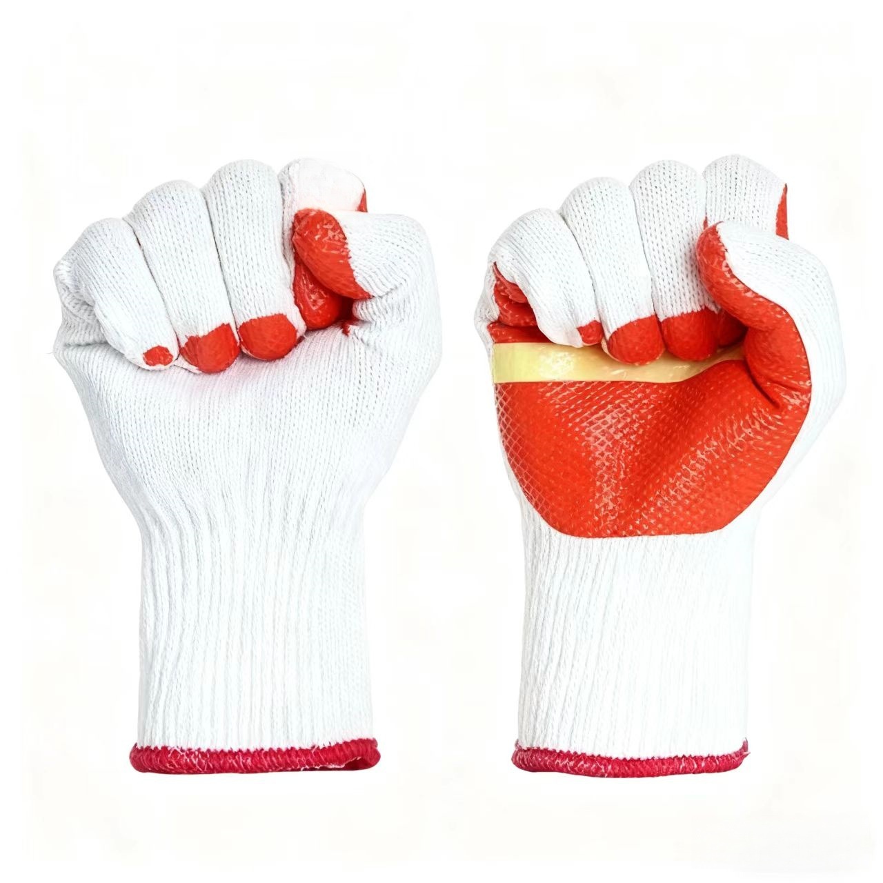 工地上干活胶片手套耐磨防滑建筑搬运手套浸胶挂胶劳保防护胶手套