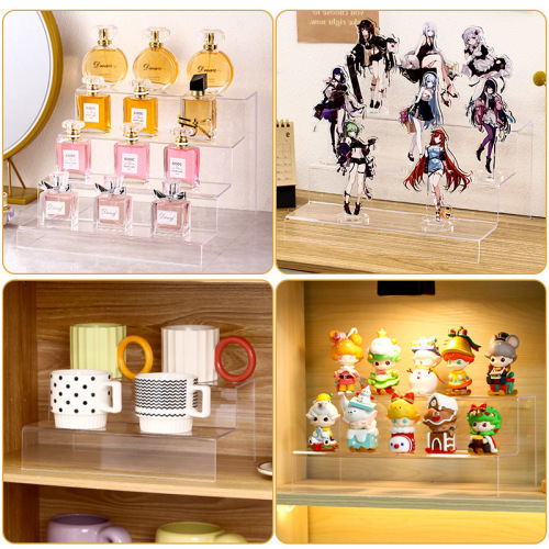 Acrylic ladder display rack blind box doll hand model storage rack cosmetics storage display rack shoe rack