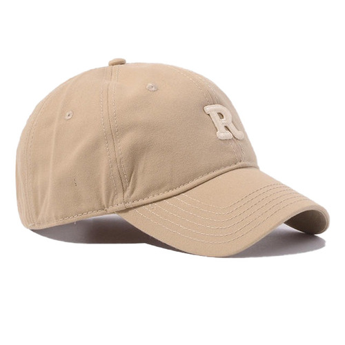 R Brand Coffee Baseball Cap Women's Large Head Circumference Slimming Face-Slimming All-match Golf Sports Hat Trendy Men's Visor Hat