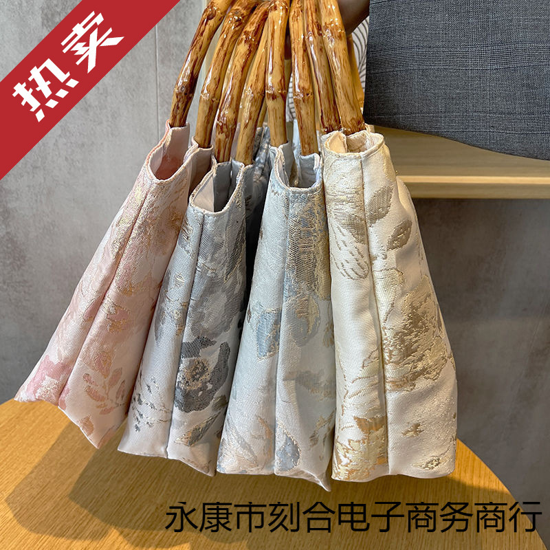 伴手礼新中式女手拿包提花复古旗袍挽婚礼手国风精致汉服包竹节包