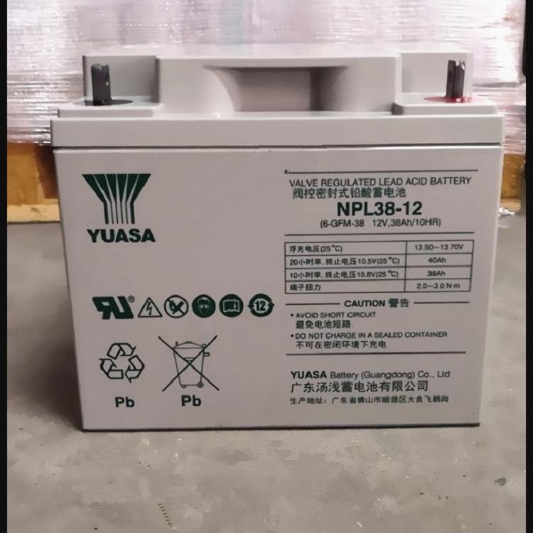 汤浅蓄电池NPL38-12 12V38AH消防照明 直流通信 质保三年 UPS电池