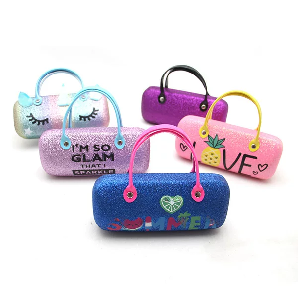 Children's creative portable special glasses box wholesale high-end PU leather high-end cartoon portable box storage box glasses box