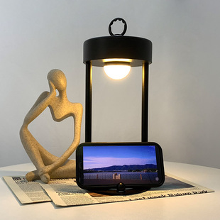Cross-border new Nordic American-style warm light LED rechargeable night light creative modern atmosphere portable bedroom desk lamp