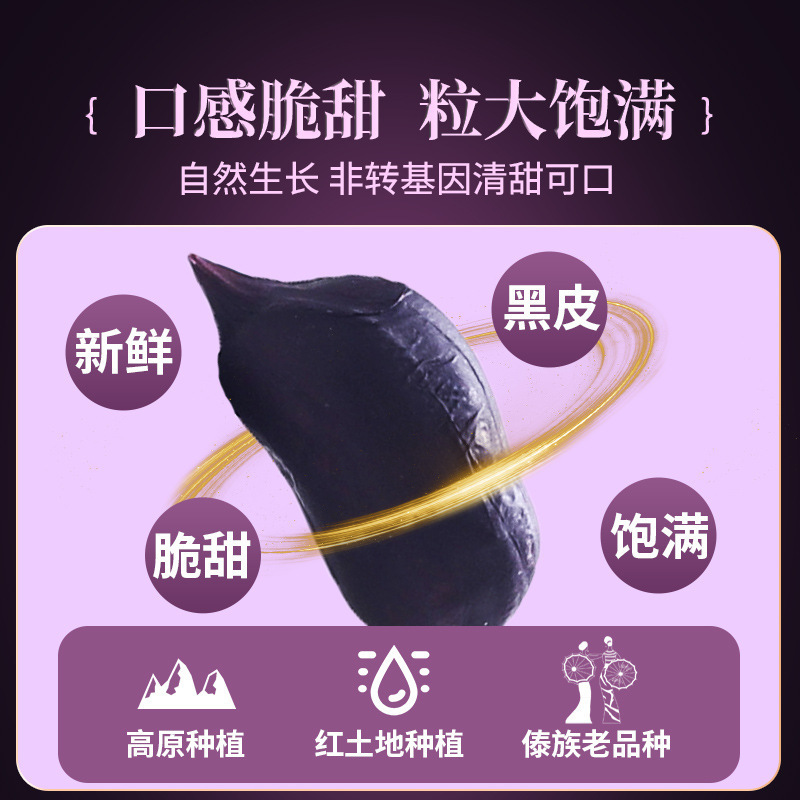 农科院云南黑花生新货带壳生的黑花生普洱特产富黑皮硒花生米|undefined