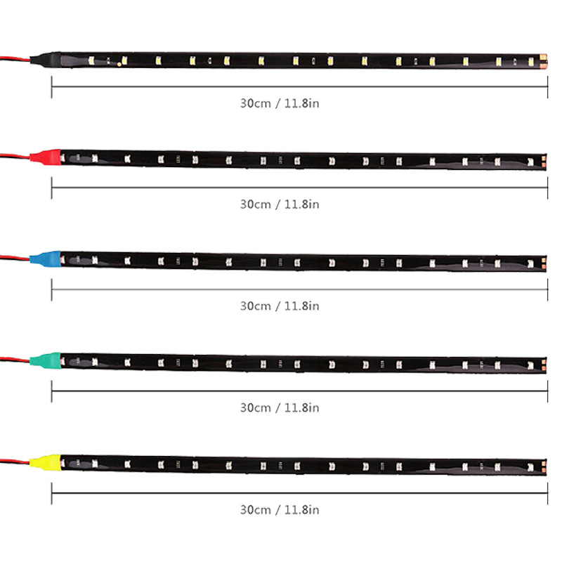 汽车LED 室内装饰灯30CM软条灯15SMD 3528 5050灯条灯带厂家批发