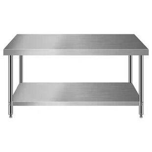 Stainless Steel Kitchen Selection Double-Layer Hotel Hotel Thickened Vegetable Cutting Operation Various Workbench Sizes Table Manufacturers