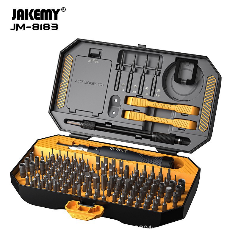 JAKEMY JM-8183 145-in-1 multi-functional precision screwdriver tool set, suitable for laptops